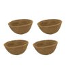 22" x 12" Molded Coco Liner for Bellus & Flat Bottom Hanging Baskets 4 Pack