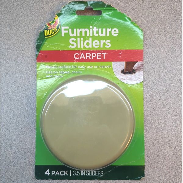 Duck Carpet Furniture Sliders 4 Pack 3 1/2'' Diameter