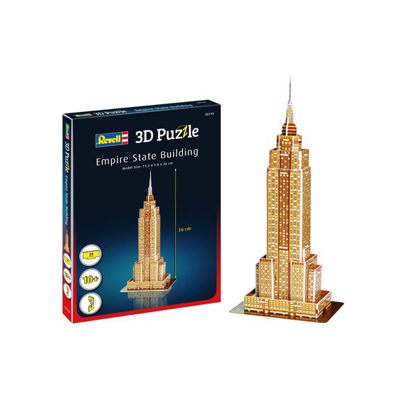 Revell 3D Puzzle 00119 Empire State Building 24 Pieces, Highly Detailed, 26cm in height, Fun & Easy To Build