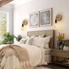 2PCS Wall Sconce Battery Operated Vanity Light Fixture LED Front Mirror Light