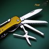 munkees 14-IN-1 Multi-Function Tool Portable LED Torch Foldable Blade Utility Tool for Outdoor, Disaster Prevention, Work, Camping, Climbing