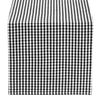 Lush Decor Gingham Check Yarn Dyed Table Runner, 13" x 72", Off-White & Black