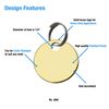 Lucky Line Solid Brass Round Tag - One Hole and 1 Inch Diameter, 10/PK (2601010)