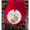 Image Industry Cockapoo Ceramic Circle Decoration Festive - Dog Gift- Hanging Decoration - Tree Decoration