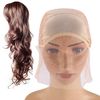 Healifty Lace Wig Cap Glueless Weaving Wig Cap Elastic Breathable Swiss Mesh Net Wig Hairnet With Adjustable Strap For Making Wigs Beige