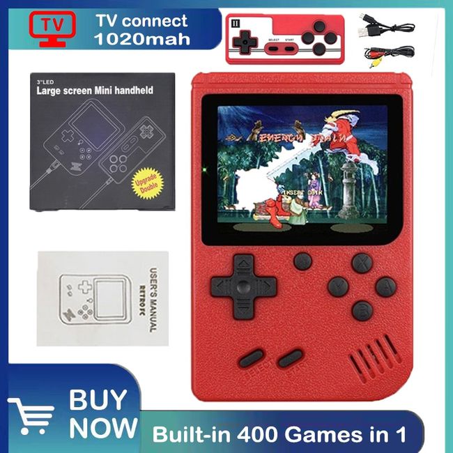 Pocket Handheld Retro Game Console Red