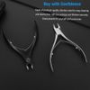 FERYES Cuticle Nippers, Cuticle Cutter and Remover with Cuticle Trimmer for Dead Skin - Professional Manicure Tools and Cuticle Clippers- Stainless Steel