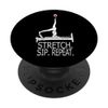 Pilates wine Reformer Pilates - Stretch Sip Repeat PopSockets Adhesive PopGrip