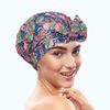 Bodylife Shower Cap Reusable Bath Cap Waterproof Mold Proof With Bow Tropicanna Flamingo