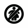 (2x) No Fat Chicks - Black - Sticker - Decal - Die Cut