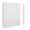 BAOFALI A4 4 Ring Binder Cover Clean Transparent Soft PVC for Refillable Notebook Shell withMatte surfaceforStamp & Die Storage (Transparent)