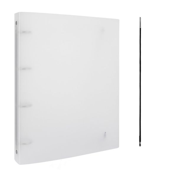 BAOFALI A4 4 Ring Binder Cover Clean Transparent Soft PVC for Refillable Notebook Shell withMatte surfaceforStamp & Die Storage (Transparent)