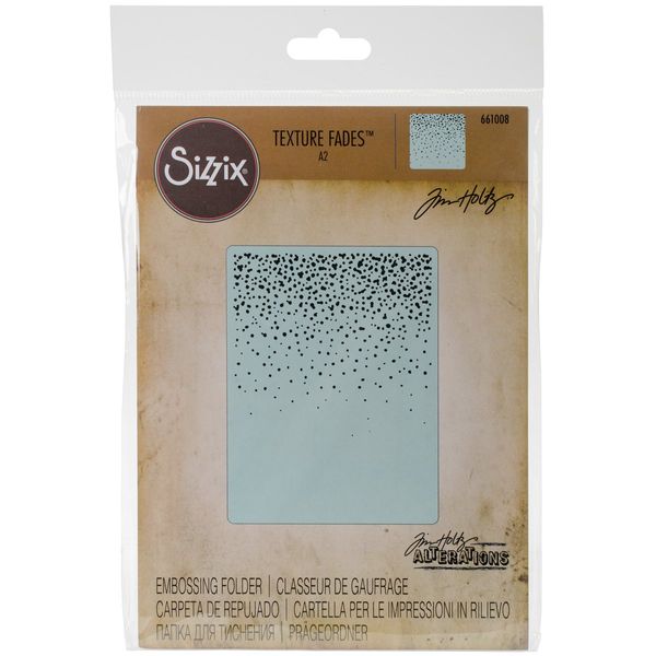 Sizzix, Multi Color, Embossing Folder , Snowfall Speckles by Tim Holtz, One Size