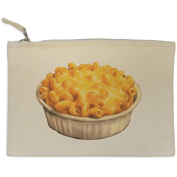 'Macaroni and Cheese' Canvas Clutch Bag/Accessory Case (CL00043627)