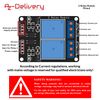AZDelivery 2 Channel Relay Module DC 5V with Optocoupler Low-Level Trigger Relay Shield Board Compatible with Arduino and Raspberry Pi Including E-Book!