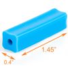 Medical Grade Silicone Chewies For Invisalign Aligners, Soft And Medium Aligner Tray Seaters, Orthodontic Munchies Teeth Chompers Blue Orange Unscented with Aligner Removal Tool (1 Pack)