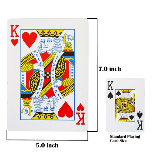 Yuanhe Jumbo Large Playing Cards Giant Deck of Cards Oversized Full Deck Huge Poker for Casino Party Decorations, 5x7 inch