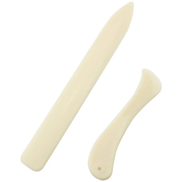 Tegg Bone Folder 2PCS Bone Paper Creaser Scoring Board Tool for Making Card Bookbinding Paper Crafts Leather Crafts