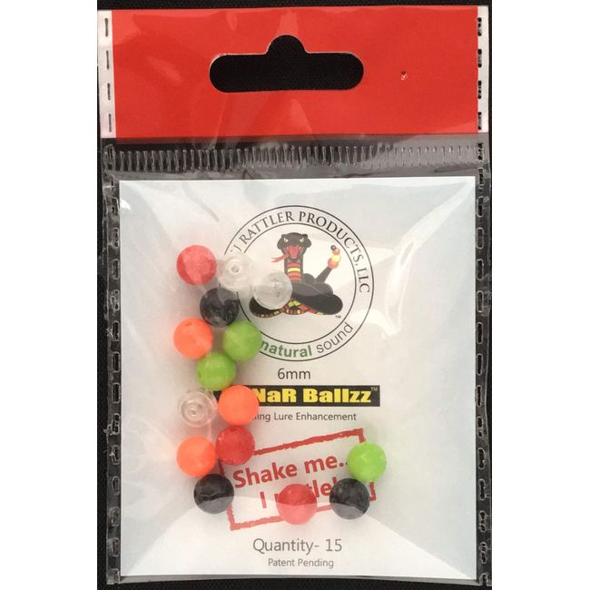 6mm Assorted, SoNaR BallZZ - Bayou Rattler rattling beads Pack of 15