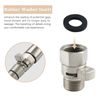 APLusee Shower Head Shut Off Valve, Solid Brass Water Flow Restrictor with Adjustable Lever, Brushed Nickel