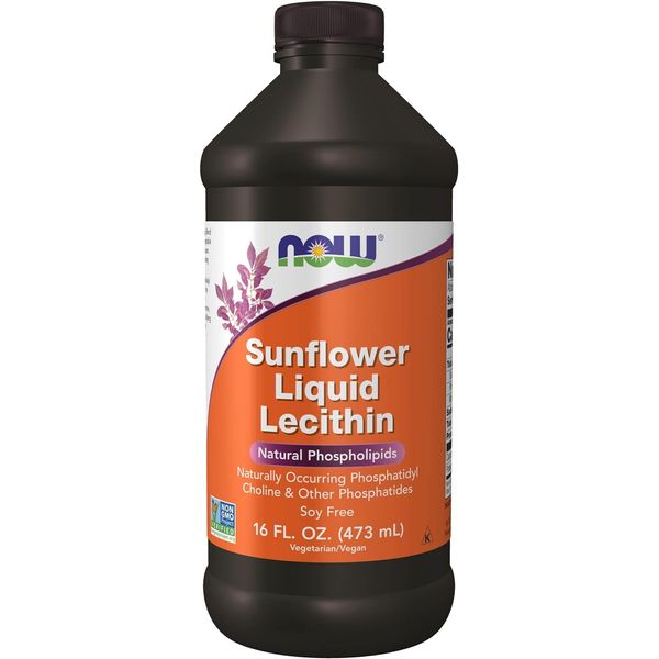 Now Foods, Liquid Sunflower Lecithin, Vegan, 473ml, Lab-Tested, Soy Free, Gluten Free, Non GMO