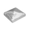 Post cap for square metal posts 90 x 90 x 1.5 mm silver galvanised