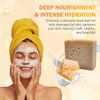 1 Natural Cold Process Soap Bar Goat Milk and Honey - Square
