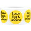 Bacon, Egg, & Cheese Deli Labels 1 Inch 500 Total Adhesive Labels