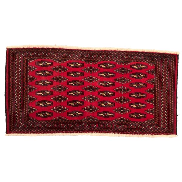 101 x 52 cm | Vintage Handmade Persiann Carpet Door Mat, Small Oriental Wool Rug