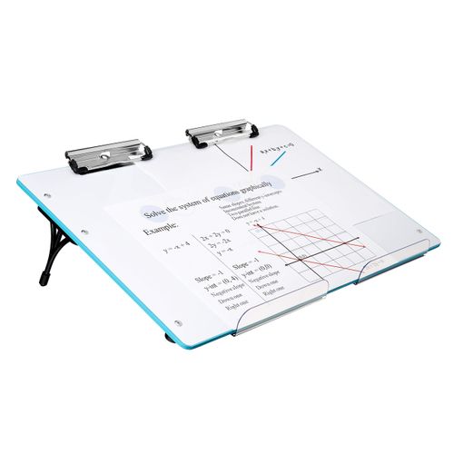 Visual Edge Slant Board - Adjustable, Portable Workstation with Magnetic WhiteBoard and 22° Working Surface for Optimal Writing and Reading, Blue