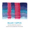 Leliafleury 12Pcs Gradient Blue Embroidery Threads Cross Stitch Threads Polyester Embroidery Floss for DIY Knitting Sewing Projects