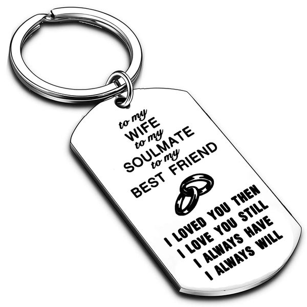 Nimteve Wife Gifts From Husband Valentines Gifts For Wife Anniversary Wife Birthday Gifts Wife Keyring Wife Jewellery Wifey Keychain (to my wife)