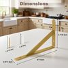 4 Pcs Gold Shelf Brackets Triangle Shelving Brackets Right Angle Wall Mounted Shelf Supporters 6 Inch