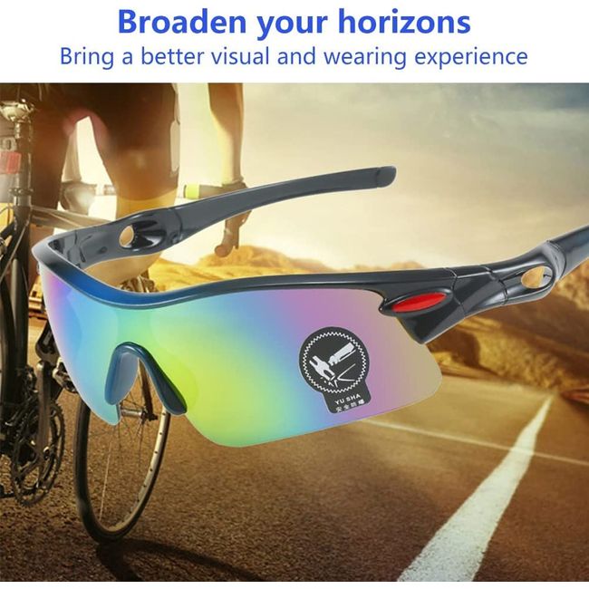 GNAUMORE Fahrradbrillen,Mountainbikebrillen,Radsport Sonnenbrille,Fahrradbrillen,Herrensportbrillen,Sportbrillen Radbrille,Polarisiert Fahrradbrille,Motorrad,Ski,Angeln,Golf und Baseballspiele