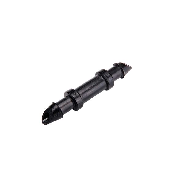 Raindrip 312050B Drip Irrigation Fittings Single Barbed Coupling Connectors, 1/4-Inch, 50 Per Bag, for Trees, Shrubs, Black