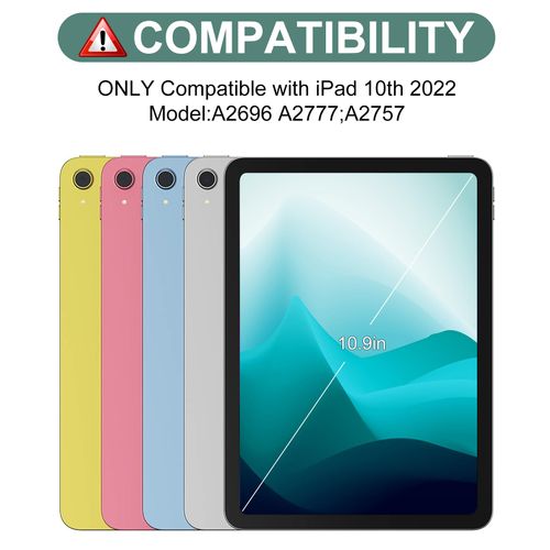 for iPad 11th 10th Generation Case with Keyboard, Detachable Wireless Bluetooth Keyboard,Slim Folio Cover for iPad 11th A16 11 inch 2025 10th Gen 10.9 Inch 2022, Lightwight Long Battery Life DarkGreen