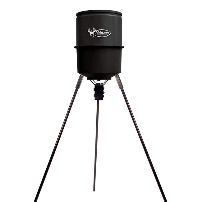 Wildgame Innovations Tri-Pod Deer Feeder, easy to use feeder with 4 feed times,Black