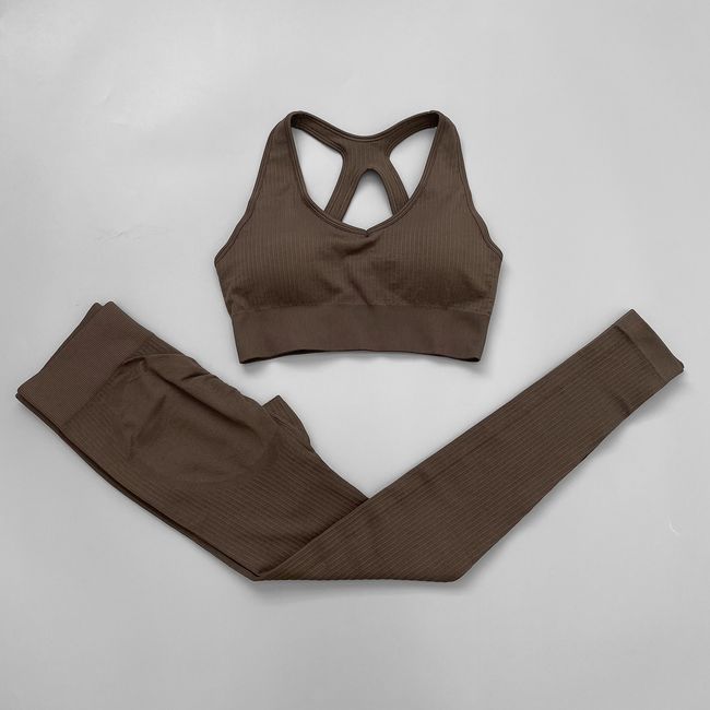 Push Up Gym Set Women Lycra Sport Outfit for Woman NEW Workout Sets Womens  Activewear 2023 Women's Fitness Set Brown White Green - AliExpress