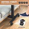 Adjustable Overbed Bedside Table, Hospital Bed Table with Wheels, Portable Ro...