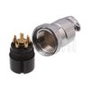 10101510139 Circular Cable Connector 5 Pin Female Silver Locking Ring