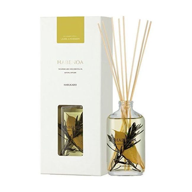 [10x points for all items in the store] HABENOA Reed Diffuser Laurel &amp; Rosemary 150mL 100% Natural Essential Oil HABENOA 6233 Harukado