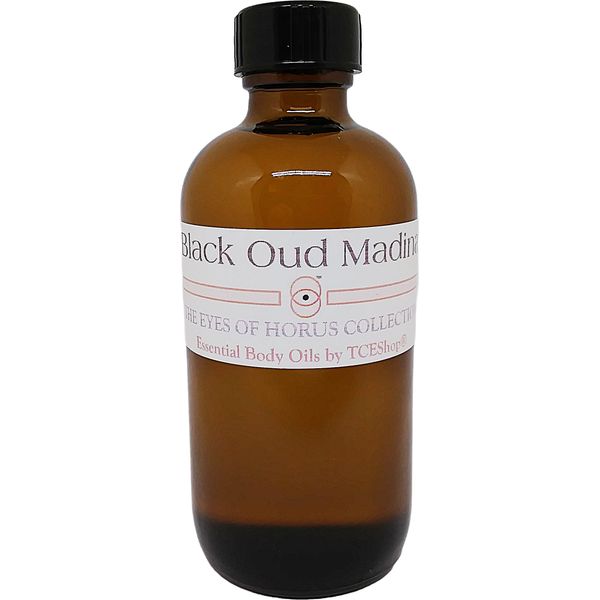 TCEShop Black Oud Madina Scented Body Oil Fragrance [Regular Cap - Gold - 4 oz.] - ID#42539