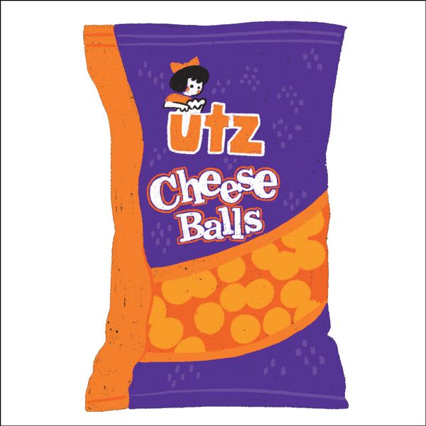 Utz Cheese Balls Bag / Sticker - 10/$5 Each / Purple