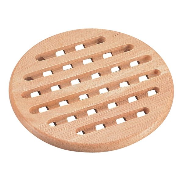 Pearl Metal Wacoat Trading Wooden Trivet, Trivet, Round, Outer Diameter 7.9 x Height 0.6 inches (20 x 1.5 cm), Flare H-3658