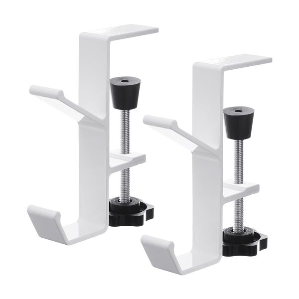 Aieve Under Cabinet Hangers, Set of 2, Hanging Shelf Hooks, Anti-Slip and Float Storage, Table Hooks, Desk, Desk, Kitchen Tool Hanger, Desk, Washroom, Kitchen, Under Cupboard Storage