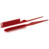 CocoBlack Naturals 3 Row Styling Comb For Detangling, Defining And Separating Curls (Red)
