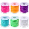 Lanyard String Kit, Cridoz 6Pack Plastic Lacing Cord Gimp String Lanyard Weaving Kit for Bracelets, Keychains, Crafts