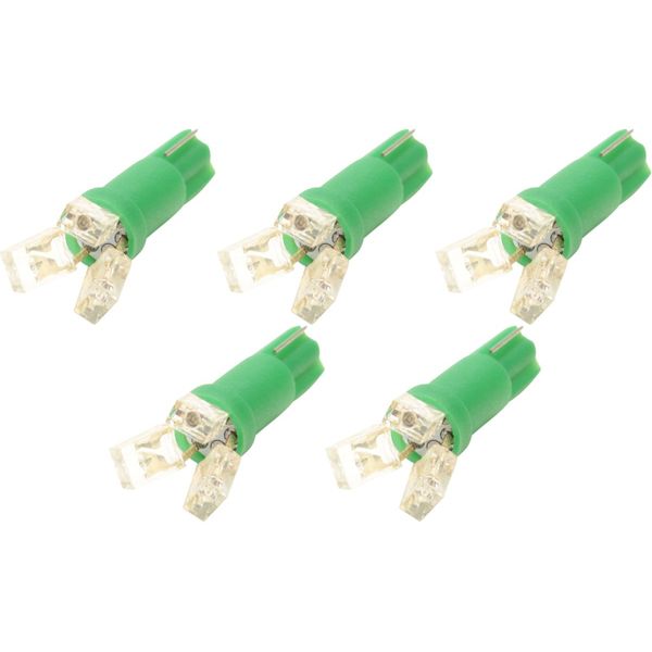 T5 High Brightness Diffused Bloom 3 LED Wedge Bulb , green