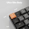 Keychron K1 Low Profile Mechanical Keyboard Wireless, TKL Layout Bluetooth 5.2/Wired QMK Programmable, Shine-Through Keycaps with White Backlit Compatible with Mac Windows Linux - Version 6