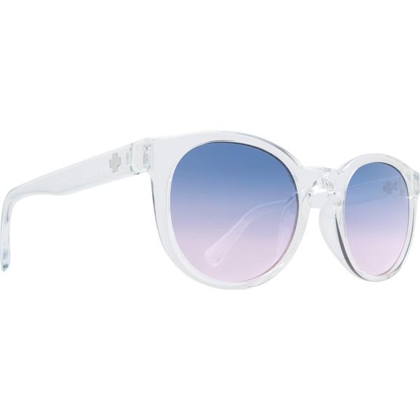 SPY Optic HiFi, Round Sunglasses, Color and Contrast Enhancing Lenses, Clear - Purple Sunset Lenses